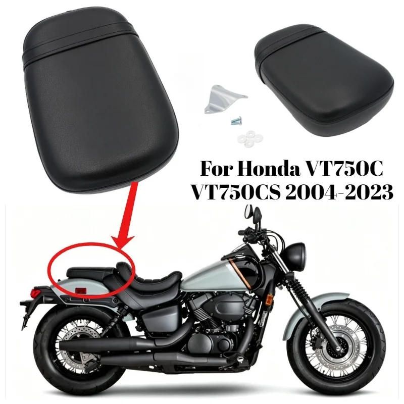 

Motorcycle cushion rear seat bag rear passenger leather seat for Honda Shadow Aero /ABS VT 750 VT750C VT750CS 2004-2023