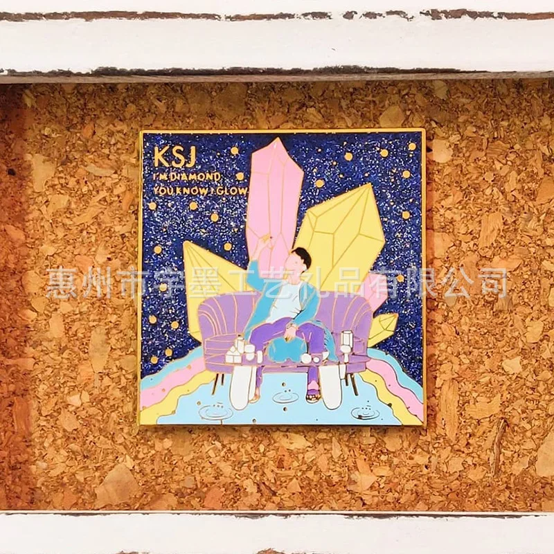 Customized. Baking Paint Metal Badge-Border Idol Comic Show Peripheral Cartoon Culture Commemorative Pin Arm