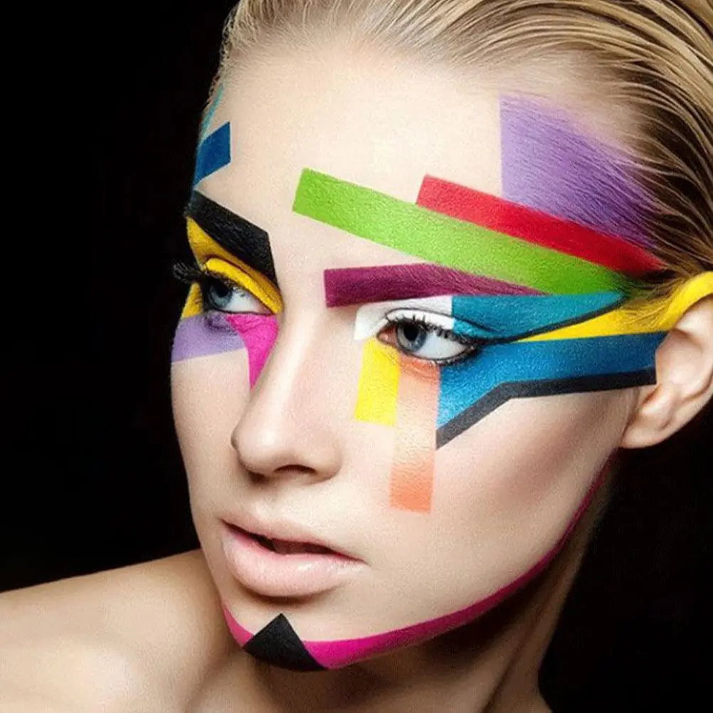 

1 Box Water-Soluble Body Painting Pigment Safe Face Paint Halloween Party Makeup Fast Drying Long-Lasting Masquerade