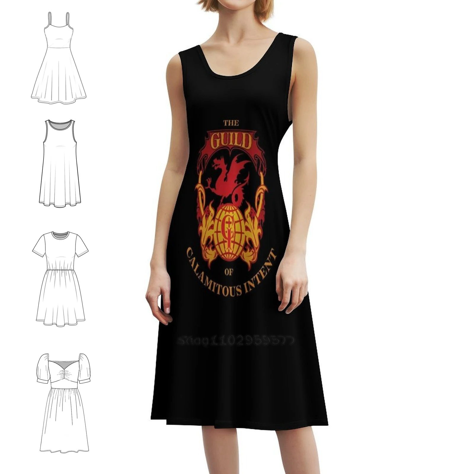 

The Guild Of Calamitous Intent Women's Streetwear Party Dress Trendy Print Club Clothing For Female Fanart Venture Bros