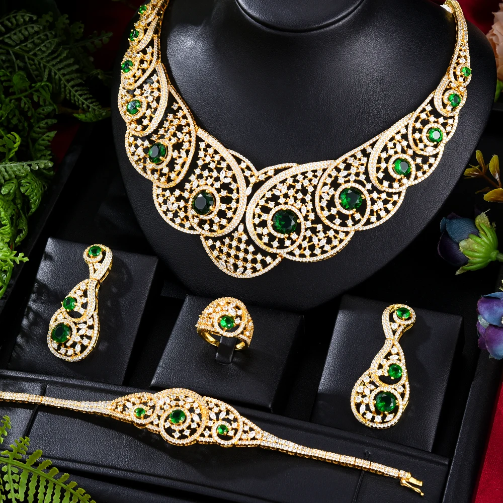 

GODKI Famous Brand Luxury African/Indian Jewelry Sets For Women Wedding Party Zircon Crystal Dubai Bridal Jewelry Set Gift