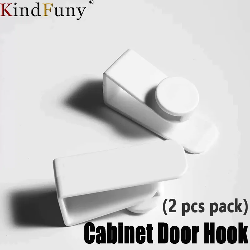 

2 Pcs Cabinet Door Hook Simple No Drilling Multifunctional Clothes Hanger Over The Door Hook For Home Bathroom Accessories