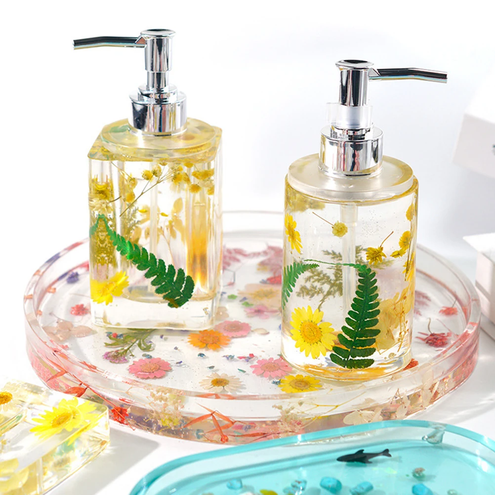 1 set 1 Set Silicone Diy Storage Mold Square Hand Bottle Mould Reusable Dispensing Mold Kit For Crystal Epoxy Perfume Sub Bottle