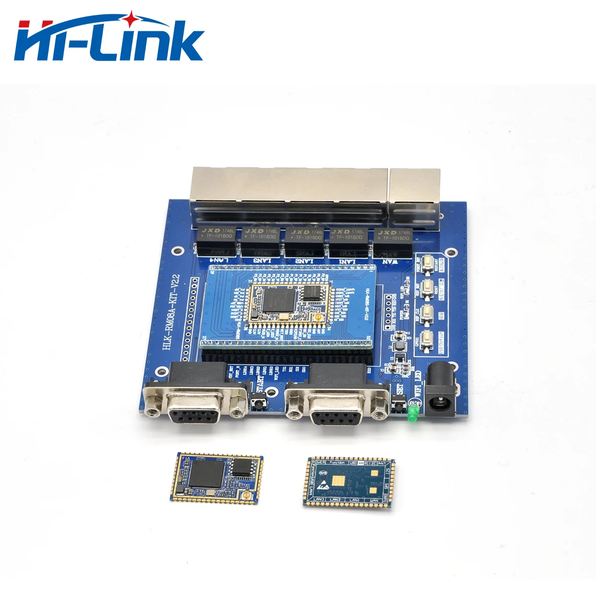 Spedizione gratuita Hi-Link Fabbrica di piccole dimensioni MT7688KN Modulo router WiFi Ethernet doppio UART HLK-RM08S
