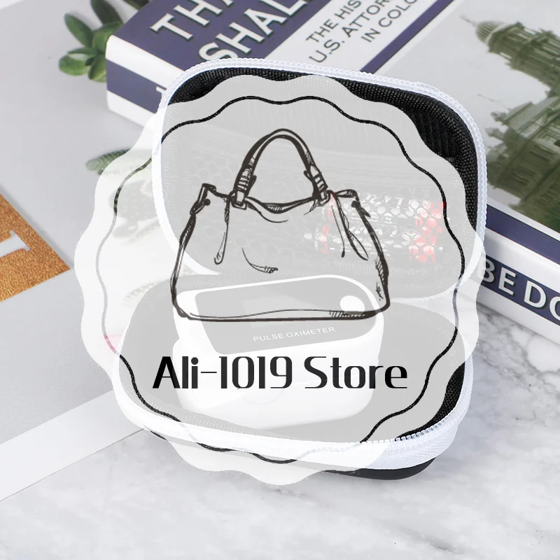 Tas Monitor Pulse Oximeter, Tas Zipper untuk Finger Pulse Oximeter Digital Oxygen Meter