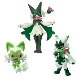 New Original TAKARA TOMY Pokemon Figures MS Sprigatito Floragato Meowscarada Anime Monster Collection Perfect Child Gift Toys