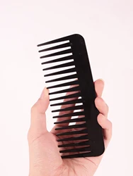 1 thick plastic heat-resistant, anti-static long toothed, wide toothed hairstyle comb, salon hairstyle comb