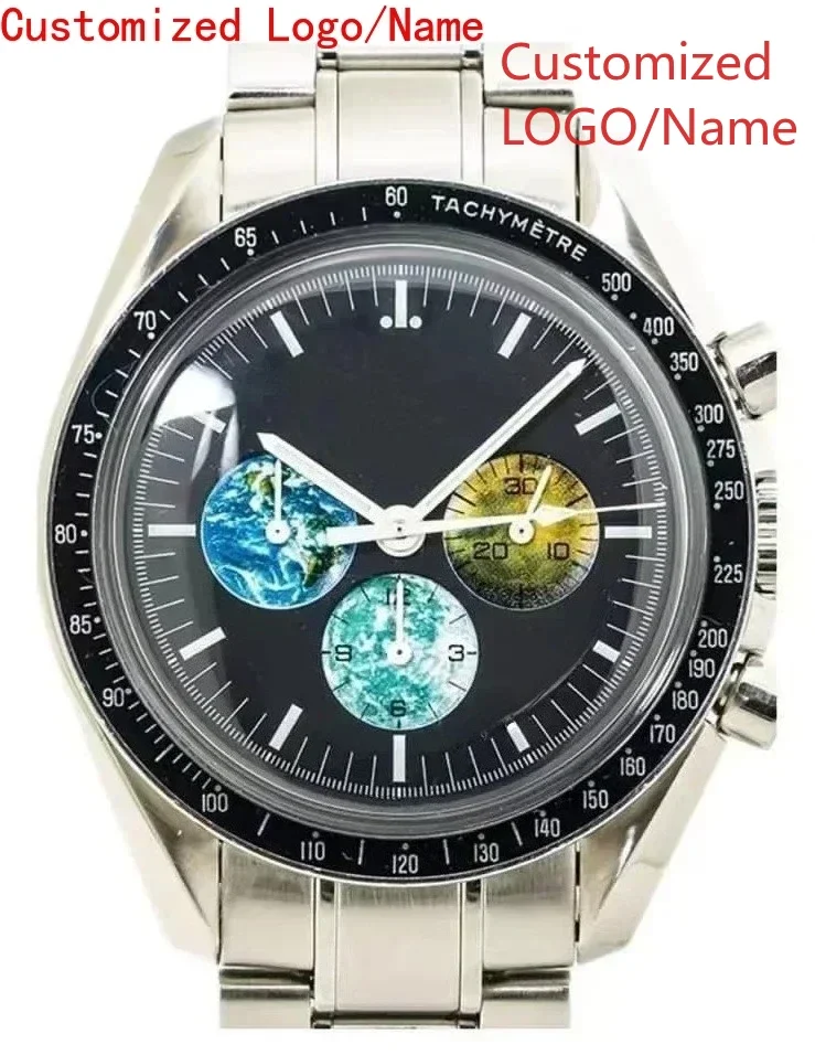 Men Automatic Mechanical Watch Stainless Steel Luminous Ceramic Black Leather Sport Fashion Watches Customized