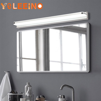 Stainless Steel LED Bathroom Toilet Mirror Light Acrylic Lampshade Modern Makeup Lamp Waterproof Fog Vanity Light ZJQ0004