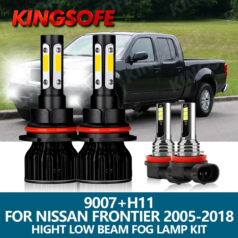 Супер яркие светодиодные лампы для фар Nissan Frontier 9007 H11, противотуманные лампы, высокое качество, сертифицированные RoHS