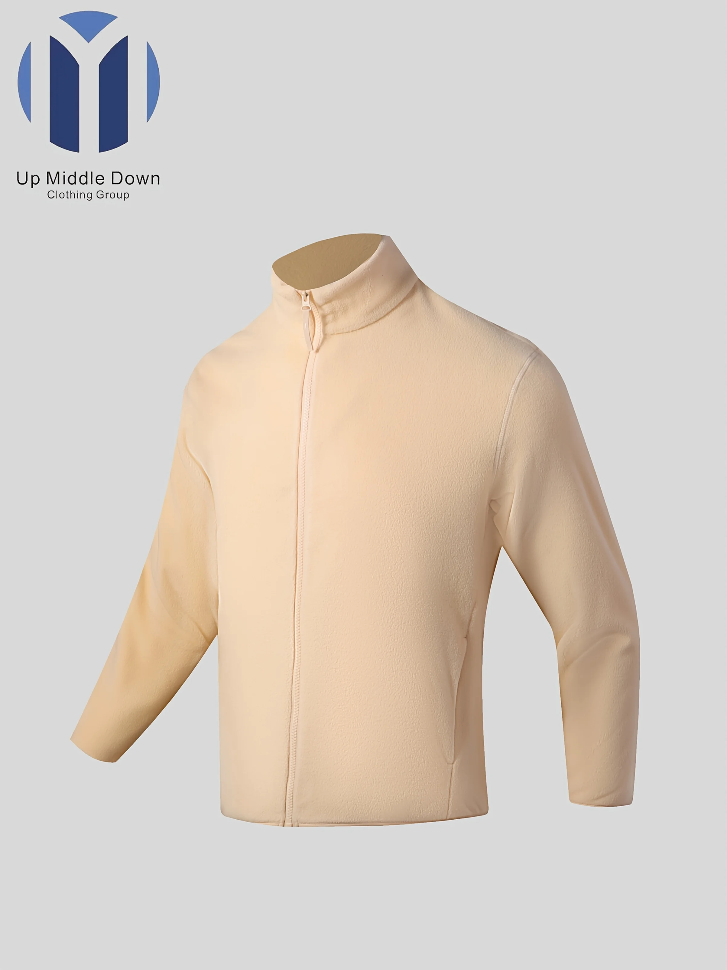 

Couple's Fall/Winter Lightweight Full-Zip Stand-Collar Fleece Jacket: Outdoor Fitness, Running & Hiking