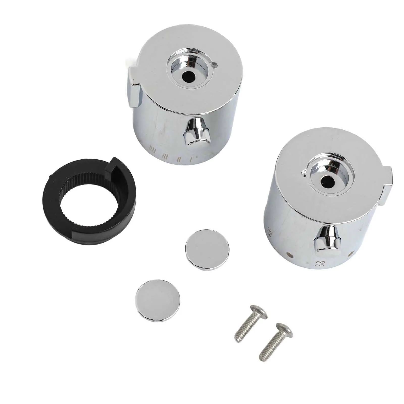 ABS Plastic Shower Temperature Control Handle Knob Suitable for SMA Bath Shower Mixer Temperature Control Mirror Chrome Finish