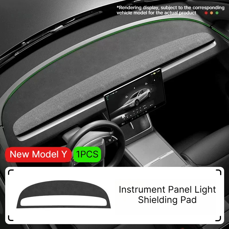 Dashboard Light Shielding Pad for Tesla New Model Y Juniper 2026 Sunshade Protector Anti-UV Dash Mat Non-slip Pads Accessories
