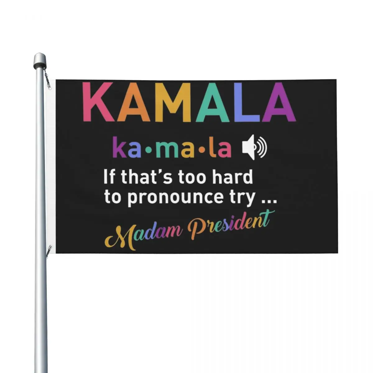 Kamala Harris Madam President Election 2024 Flags Double Sided Indoor Outdoor Banner Polyester Hanging Decoration