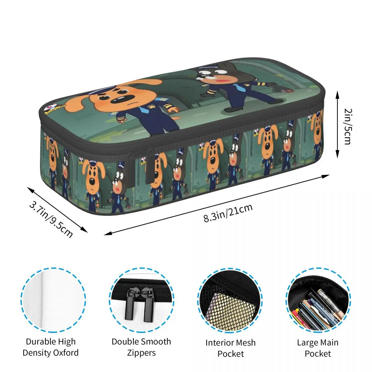 Studen 학교 펜 상자 연필 가방 문구 용품 펜 홀더 가방에 대한 보안관 래브라도 연필 케이스