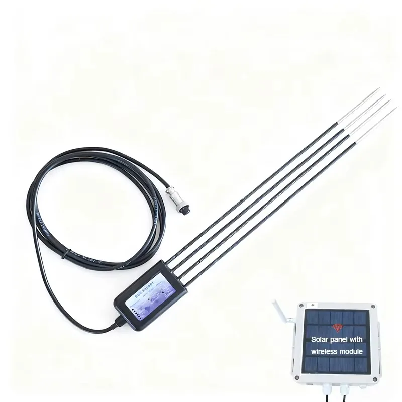 Best Digital 6cm 10cm 20cm 30cm Probe Soil Moisture Temperature EC Salinity NPK PH 8-in-1 Sensor