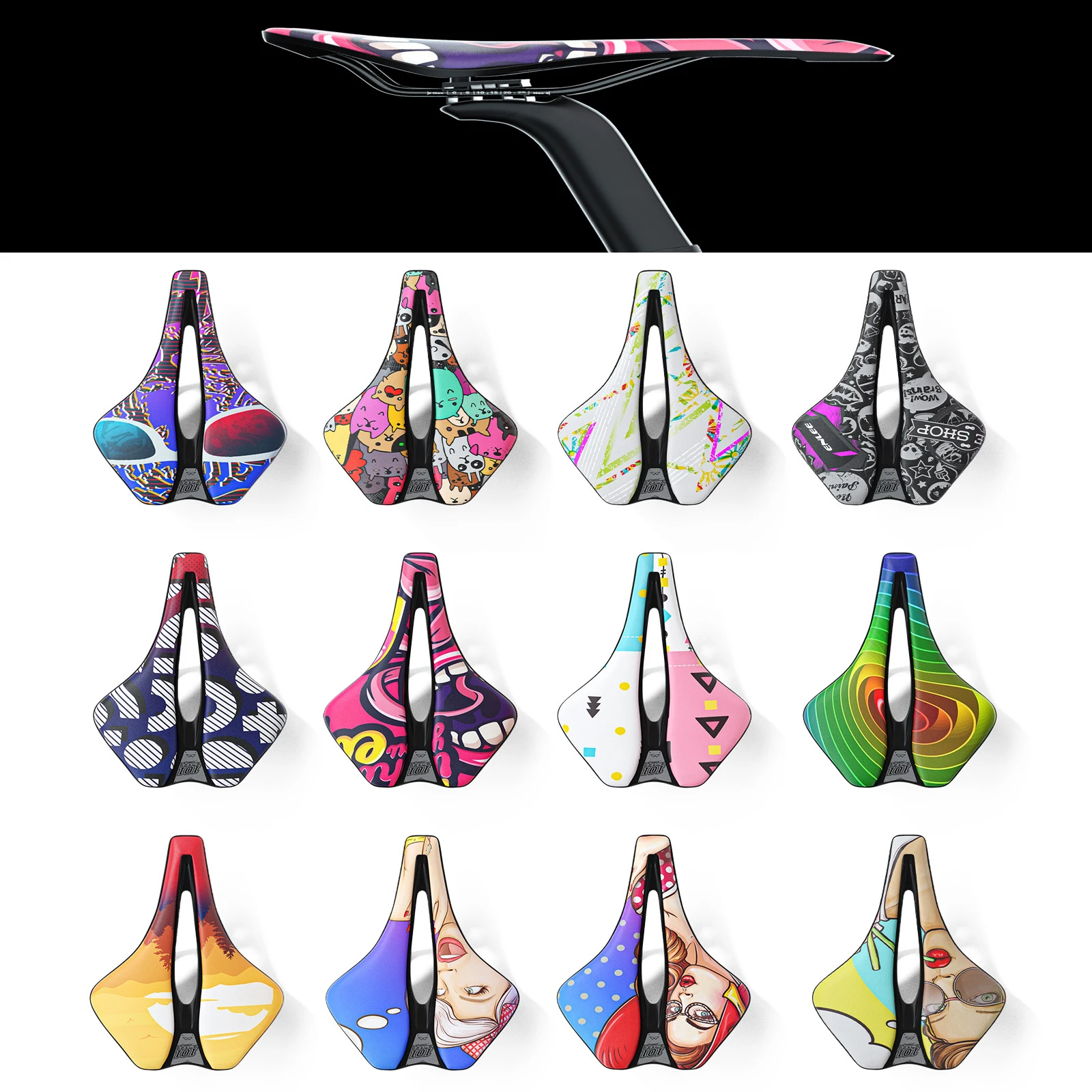 

ENLEE велосипедное седло, универсальное для горных и шоссейных велосипедов, сверхлегкая подушка из ЭВА, полая дышащая удобная подушка для велосипедного сиденья