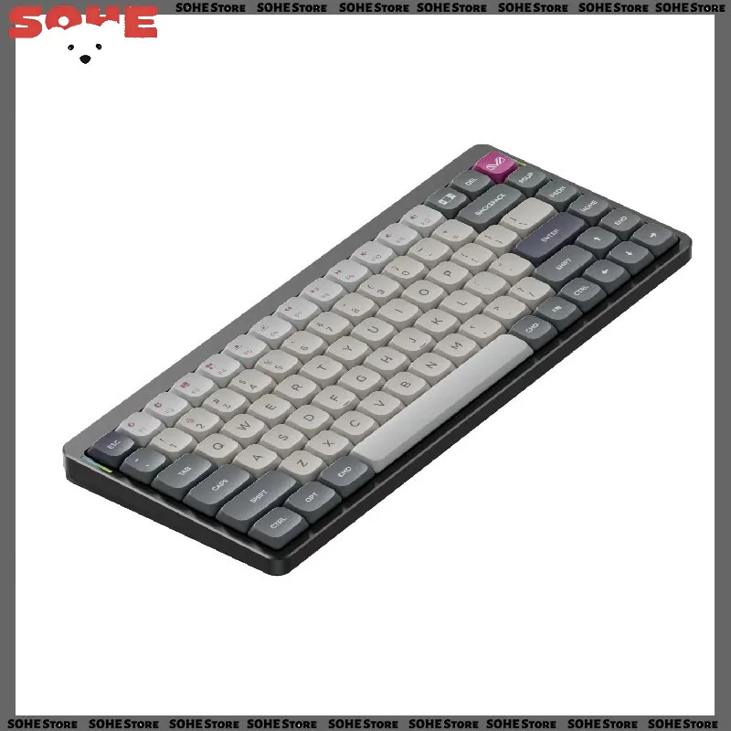 Teclado Mecânico Personalizado AYANEO X NuPhy Co-branded Tri-mode com Switches Marrons, Full N-Key Rollover, RGB para Jogos e Acessórios de PC para Es