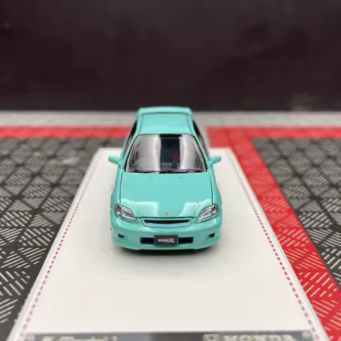Die-cast 1:64 Honda Civic Type-r First Generation Ek9 Alloy Simulation Car Model Collection Center Console Ornaments