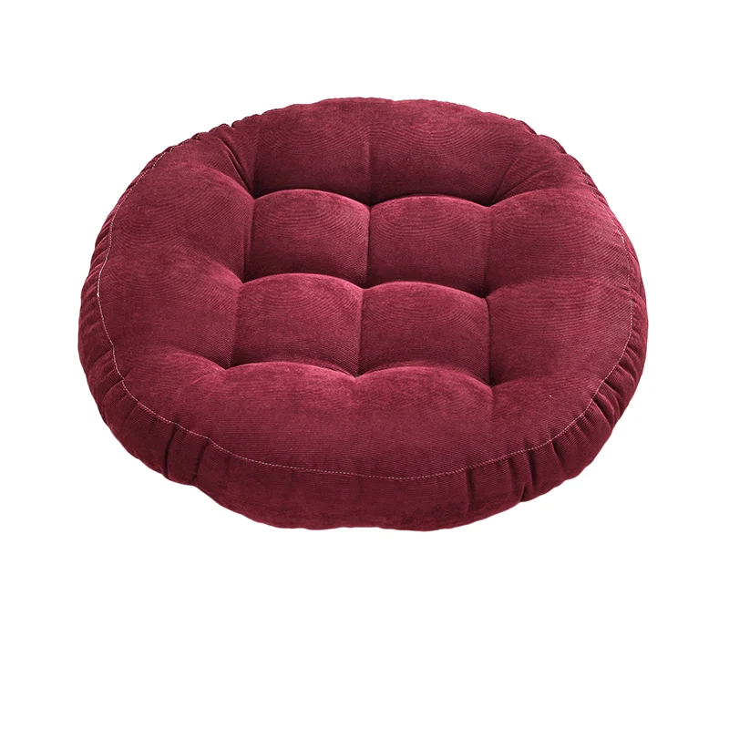 Round Large Floor Seat Pillows Gray Tufted Corduroy Cushions for Outdoor Yoga Tatami Chair Pad Casual Seating Reading Cushion 방석 image 3