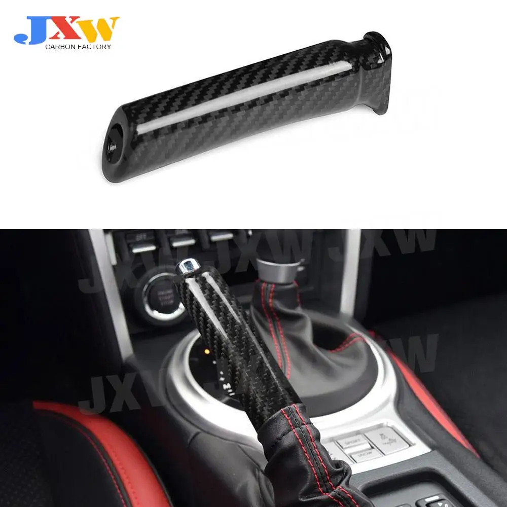 

Carbon Fiber Car Handbrake Cover Handle Protector Hand Brake Trim Cap For Toyota GT86 FT86 ZN6 Subaru BRZ 2013-2020