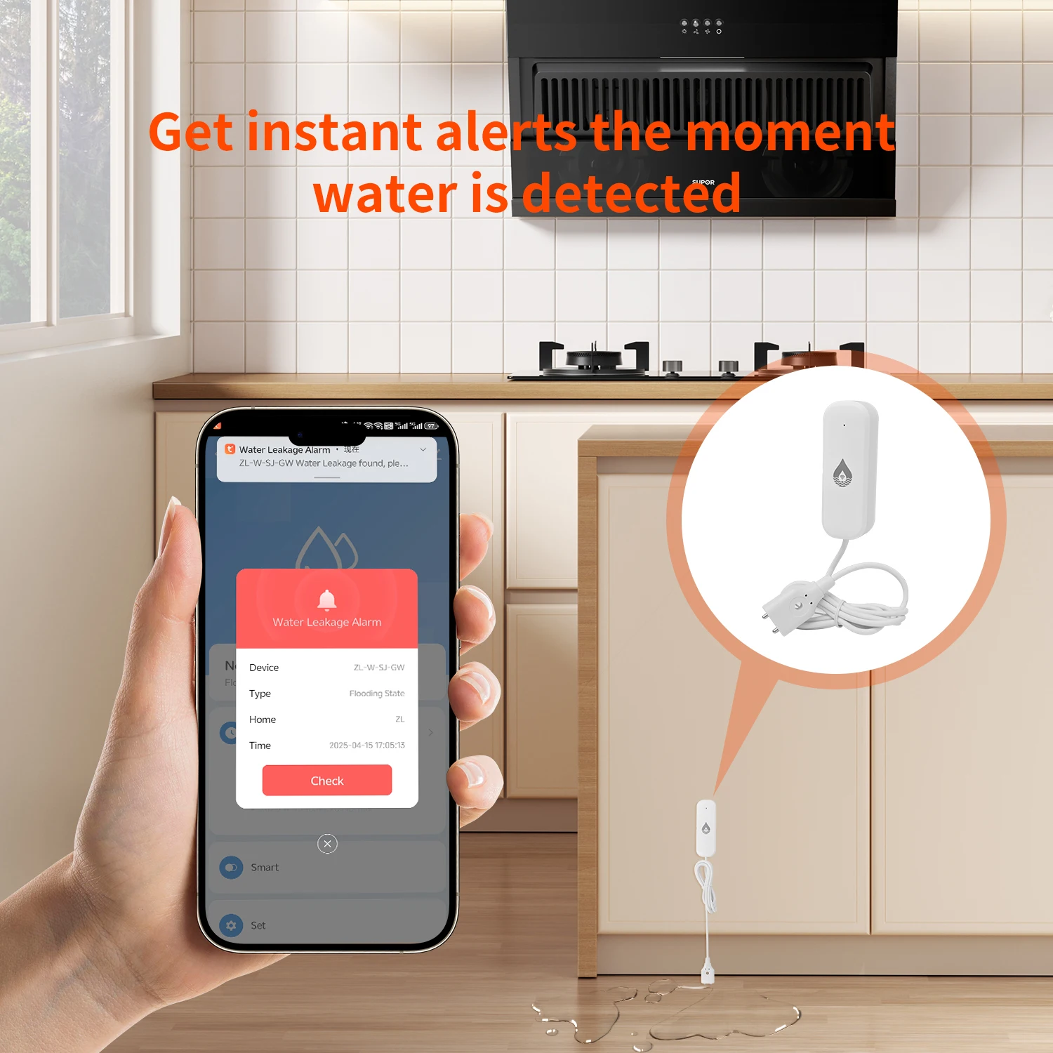 Tuya Smart WiFi/Zigbee كاشف تسرب المياه مستشعر الفيضانات مراقبة مستوى المياه تطبيق الحياة الذكية نظام إنذار تسرب التحكم عن بعد