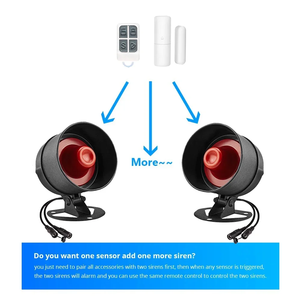 Smart Life Tuya WiFi Siren Alarm System Wireless Loud Sound Alert Kit Compatible With Alexa Google For Home Security