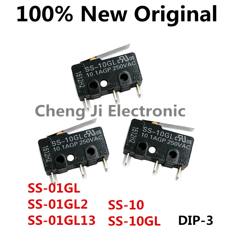 

10PCS/Lot SS-10 、SS-10GL 、SS-01GL 、SS-01GL2 、SS-01GL13 、D2HW-BR201H DIP-3 New original travel microswitch