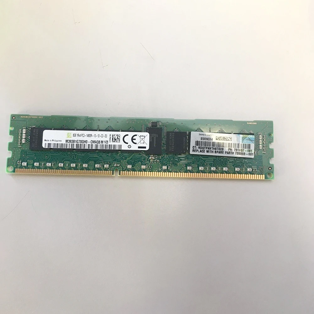 731761-B21 731657-081 735303-001 8GB DDR3 1866 1RX4 PC3-14900R Server Memory