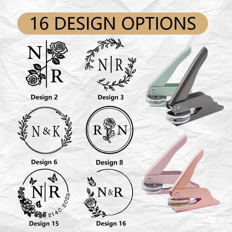 Personalized Wedding Embosser Stamp,Initials Embosser,Envelope and Invitation Embosser,Napkin embosser,Custom wedding embosser
