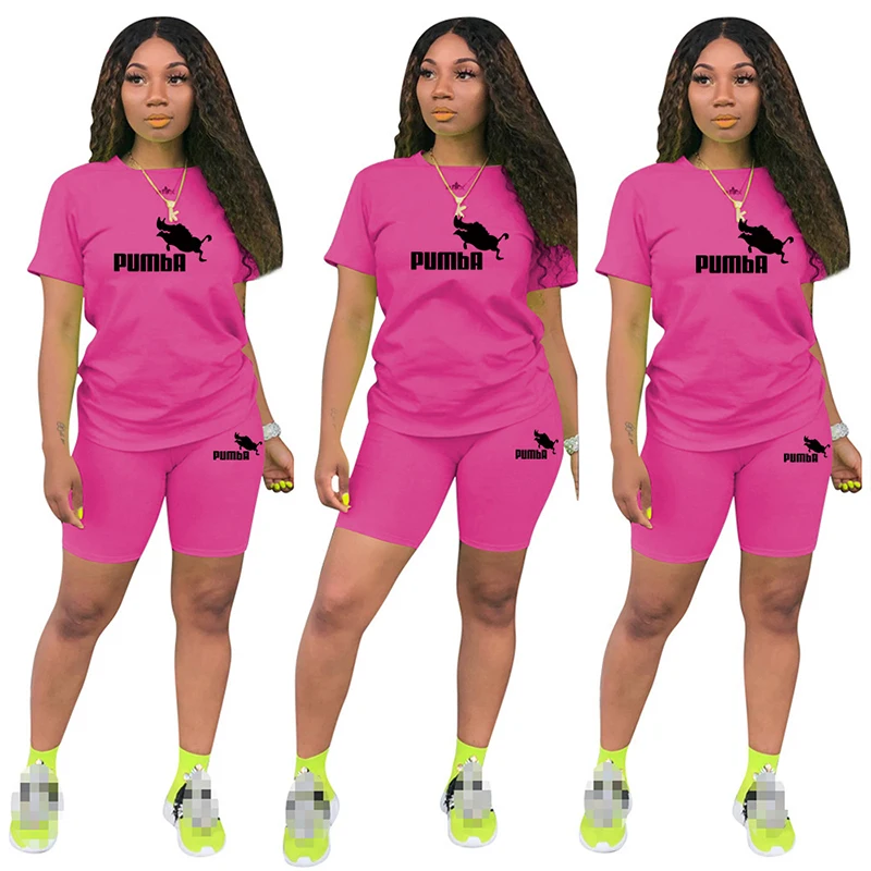 T-shirt estiva a maniche corte con scollo a o + Set corto a matita tute da ginnastica Outfit magliette grafiche tute da Jogging Set da due pezzi da