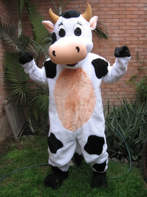 Nuova vendita calda per adulti Foam FARM DAIRY COW Fancy Cartoon Mascot Costume peluche Christmas Fancy Dress Halloween Mascot Costume