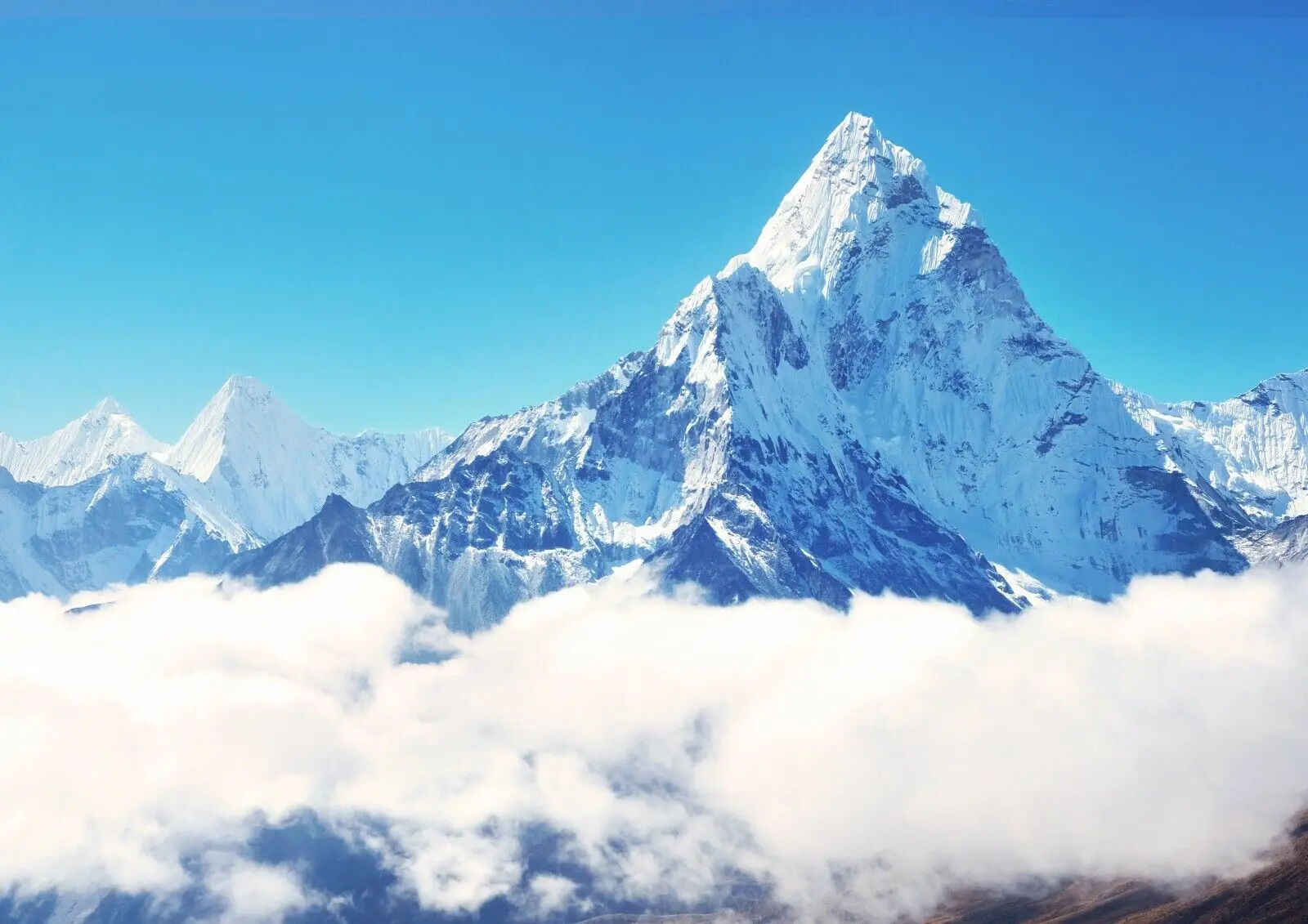 Póster artístico impreso en lienzo de Monte Everest, Himalayas, escalada de montaña, decoración para sala de estar, imagen de pared del hogar
