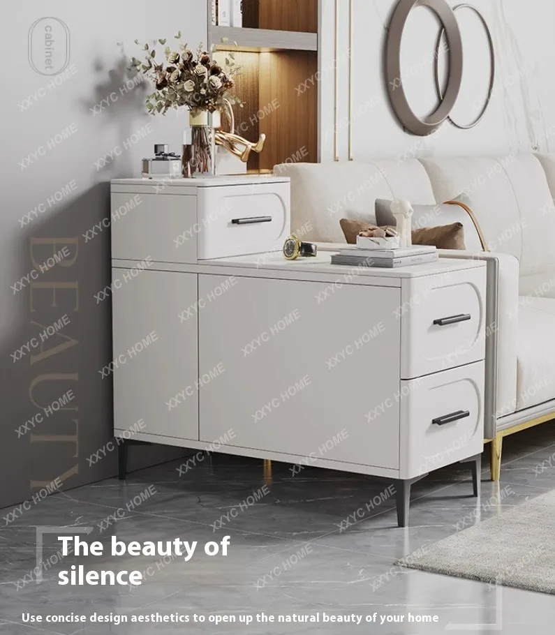 

Trendy Simple Coffee Table Luxury Aesthetic Storage Design Side Table Sofa Modern Table Basse De Salon Living Room Furniture