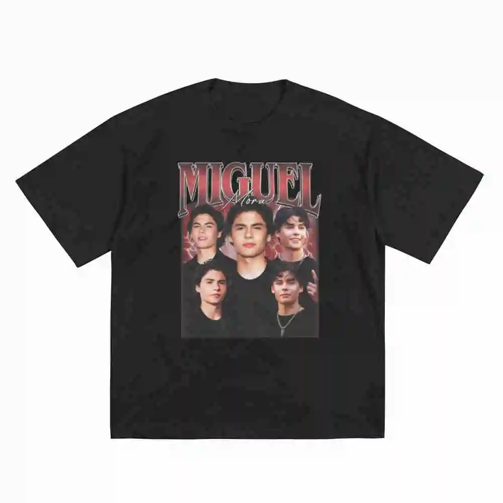 Miguel Mora Latin Pop Star Short Sleeve Tee 100% Cotton T-Shirt
