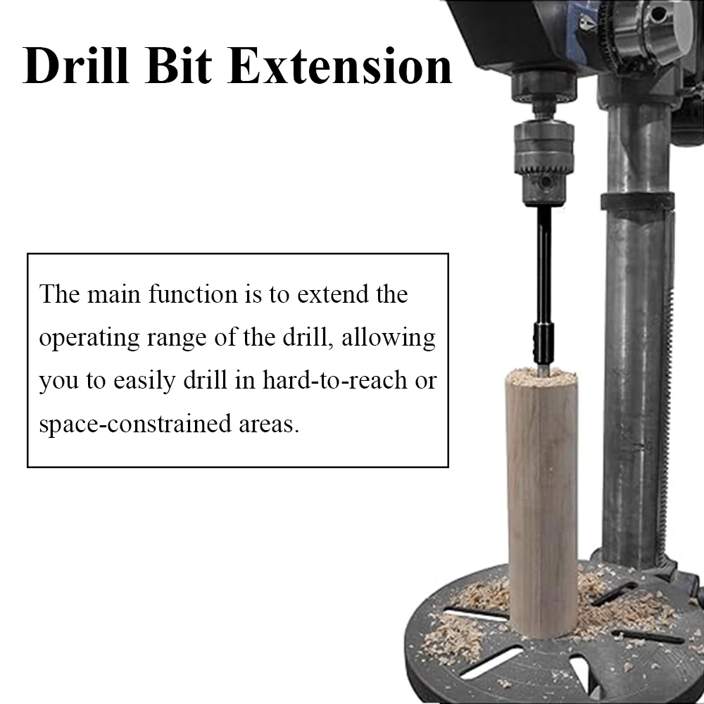 Varilla de conexión de extensión de taladro, mandril Hexagonal de 178/254mm/barras de extensión de mandril redondo, soporte, varilla de extensión, herramientas de taladro eléctrico, 1 ud.