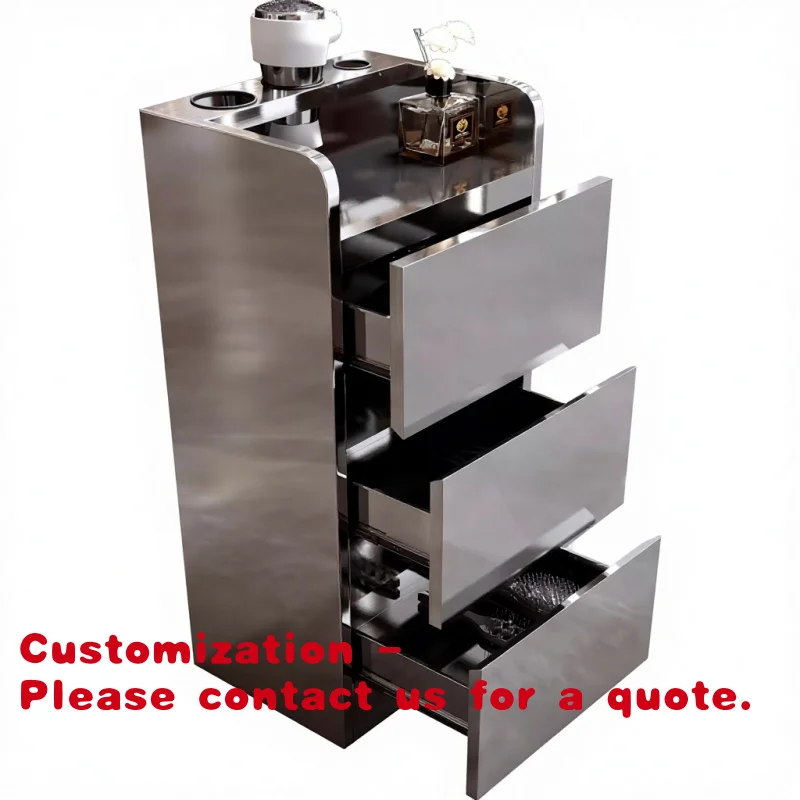 

Customize.New Stainless Steel Multi-layer Storage Cabinet Hair Salons and Barber Shops with Modern Design