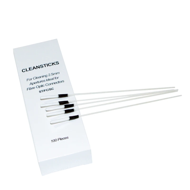 

YUEYANTX-Optical Fiber Cleaning Sticks, Fiber Optic Cleaning Tools, 2.5mm, Fibra Optica Sticks, 100Pcs