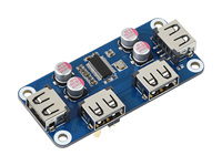 Waveshare USB HUB HAT (B) 4x ports USB HUB Suitable For Raspberry Pi Zero/Zero 2W/Zero W/Zero WH