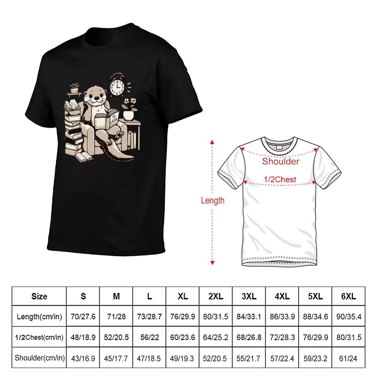 I have a book on how to fix procrastination... I’ll read it tomorrow. T-Shirt Casual All Match Short Sleeve T-Shirt