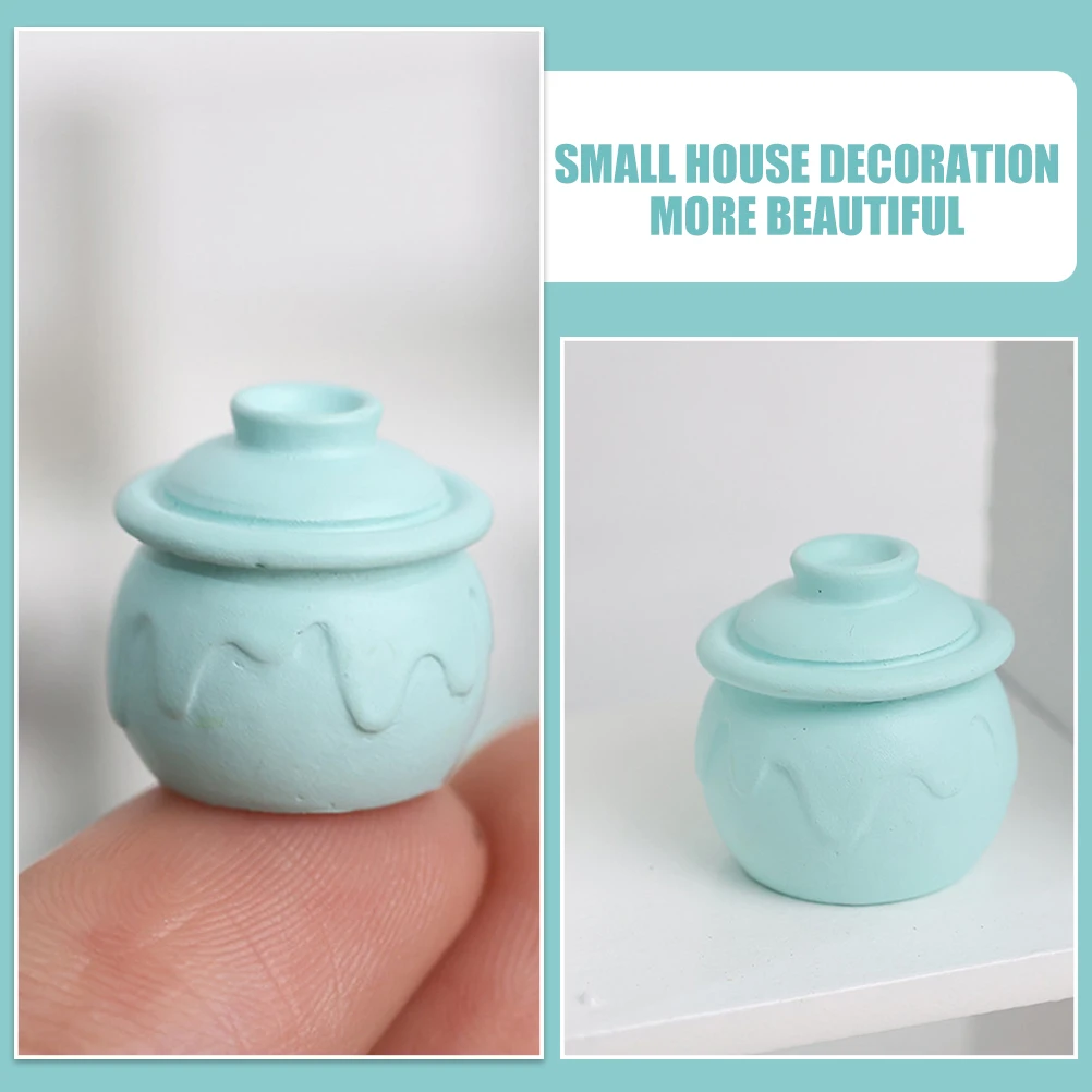 

5 Pcs Food and Jars Dollhouse Miniatures Toys Vinyl Accessories Pickle