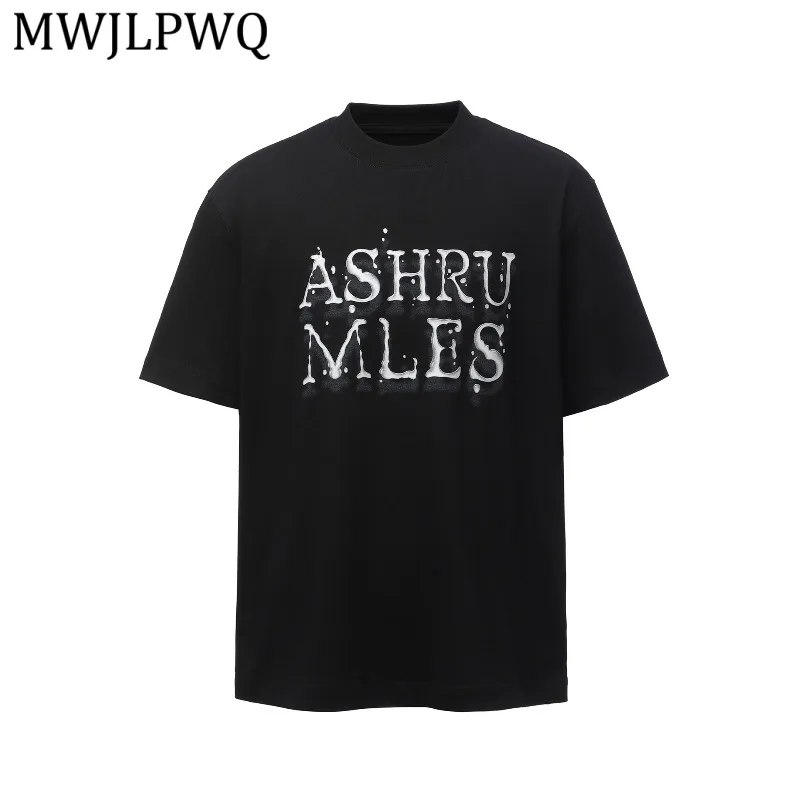 

MWJLPWQ New Summer Products American Street Style T-Shirt Pattern Printed Personalized Casual Loose Short-Sleeve Tops 15546