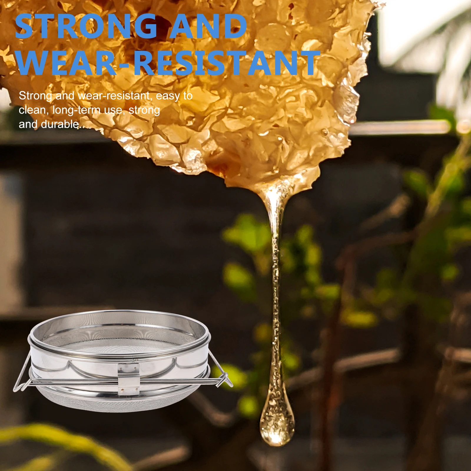 

Stainless Steel Honey Strainer Double Layer Filter Beekeeping Equipment Home Honeycomb Tool Wear Resistant Easy Clean Kitchen