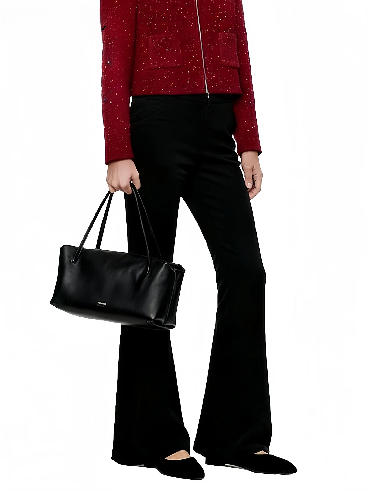 

Брюки-клеш MDNOTE из трикотажа, коллекция ранняя весна 2026, новинка, женские, с высокой талией, удобные, свободного кроя