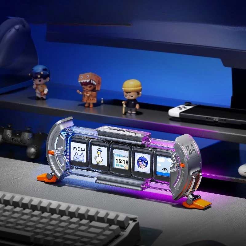 

Gate of Time Any screen Glow tube Clock e-sports desktop ornament Technology Boys gift room