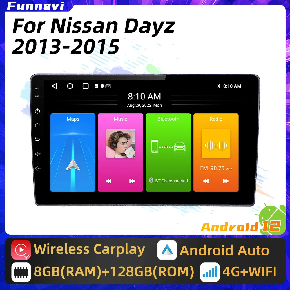 

2 Din Android Car Radio for Nissan Dayz 2013 - 2015 Multimedia Player Screen Navigation GPS Carplay Auto High Definition WiFi FM