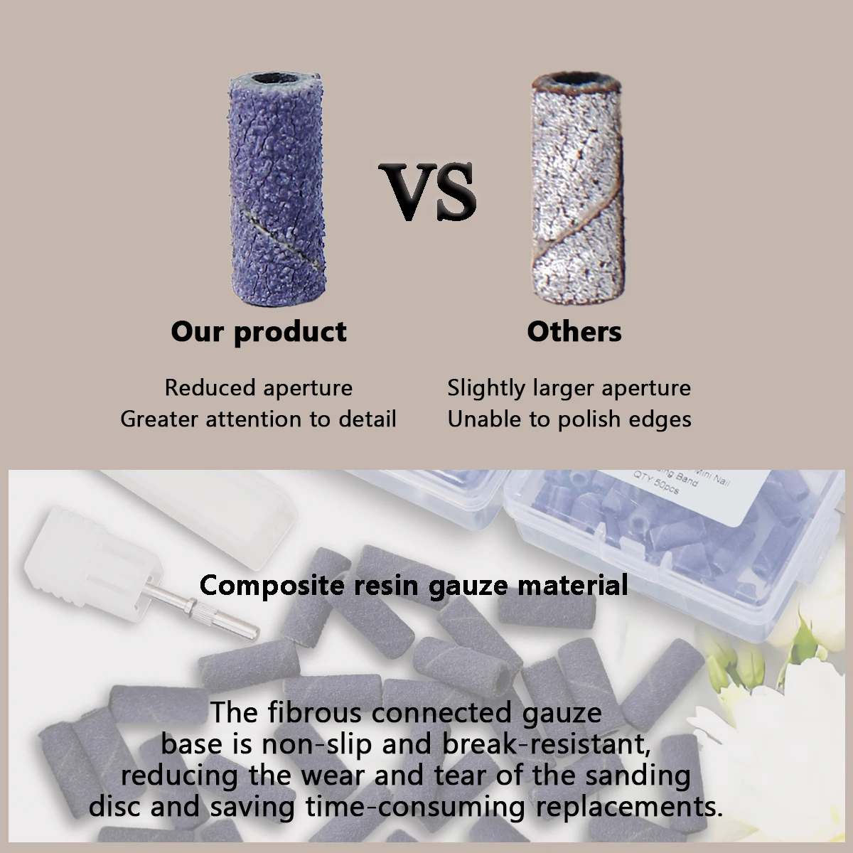 أربطة صنفرة أظافر مستوردة باللون الأسود والأرجواني مع مغزل لآلة كهربائية ومطحنة ملفات الأظافر الأكريليك وإزالة طلاء الأظافر #6