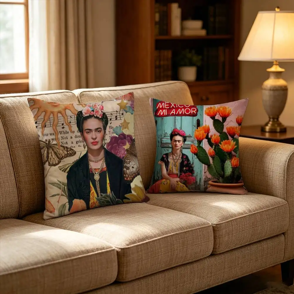 

A-Art Frida Kahlo Pillow Case Cushion Cover Throw Pillow Case For Car Sofa