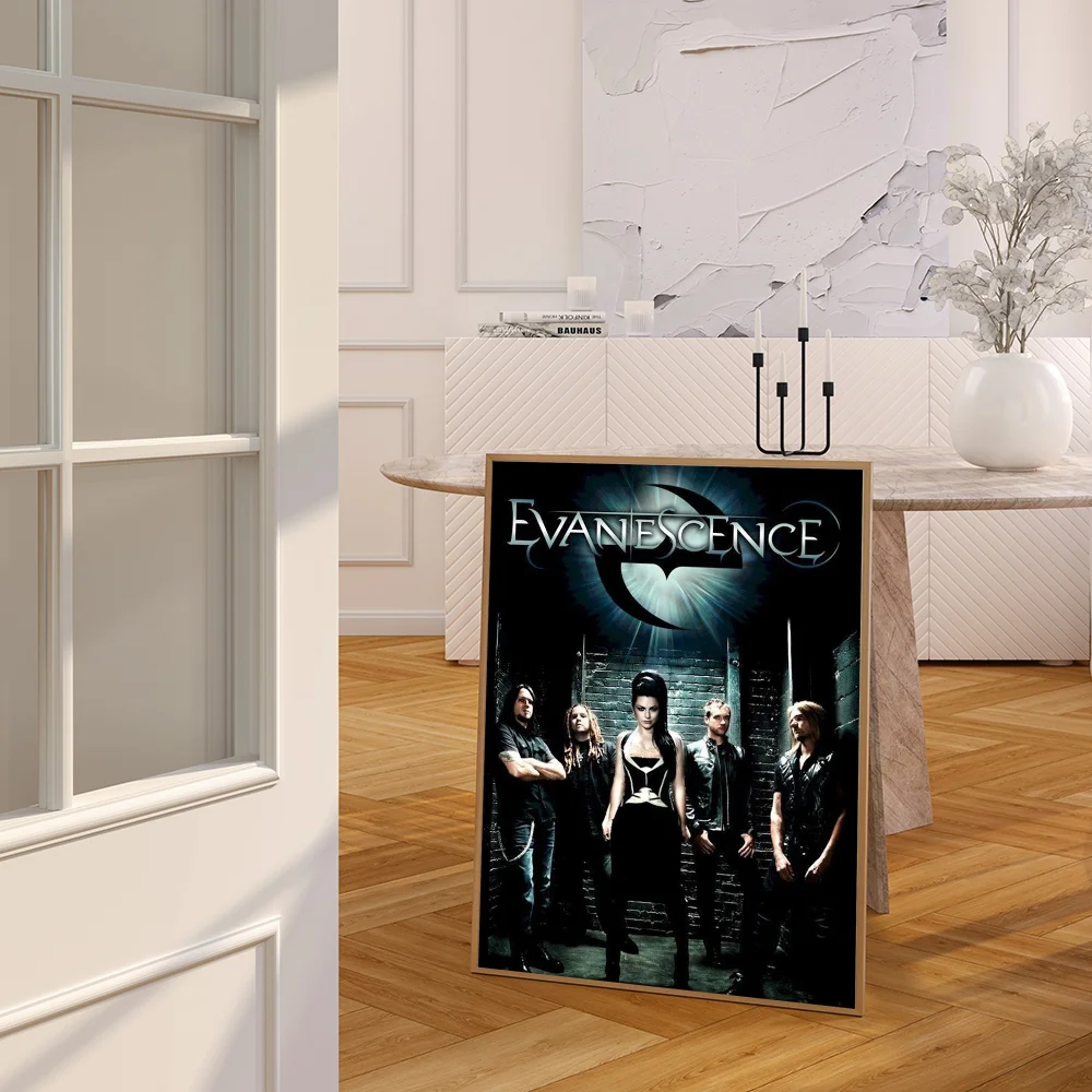 1PC Evanescence Rock Bands Poster Movie Sticky Posters Retro Kraft Paper Sticker DIY Room Bar Cafe Aesthetic Art Wall Painting