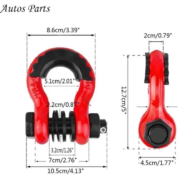 57BA 3/4 "أغلال D-حلقة أغلال وعرة غير قابلة للكسر القوس المسمار الثقيلة D-حلقة الكربون الصلب دائم للمركبات الطرق الوعرة